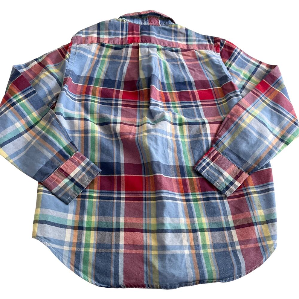 Ralph Lauren Boys Plaid Button-Down Cotton Shirt Size 8 Classic Preppy - Picture 7 of 7
